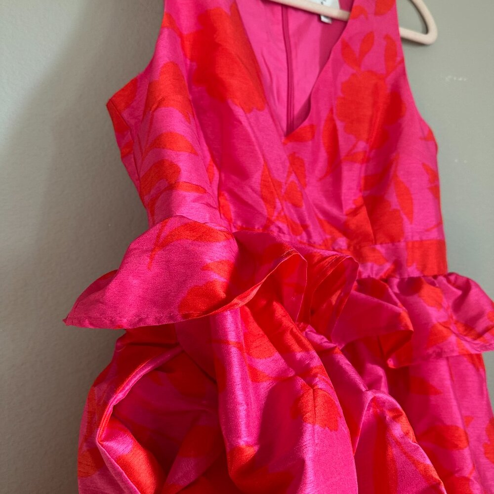 Kate Spade Pink and Orange Floral Midi Dress - Picture 5 of 9